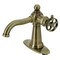 Kingston Brass KSD3543RKX Single-Handle Bathroom Faucet with Push Pop-Up, Antique Brass KSD3543RKX - alternate 1